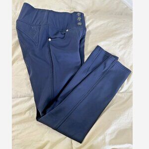 TREDSTEP Tempo Full Seat Compression Riding Tights 26R Navy Blue Breeches 22x25